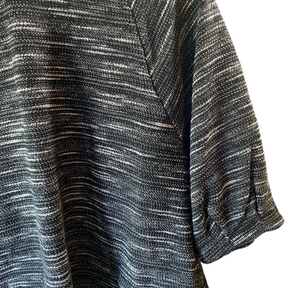 Banaba Republic Women’s Knut Zipup Crop Sweater Grey Puff Sleeves Size M - Picture 7 of 15